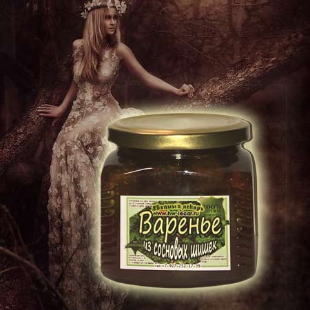 Варенье из сосновых шишек с шишками